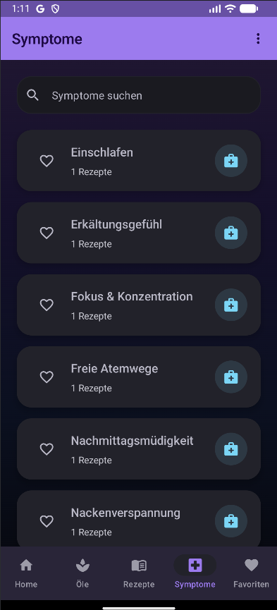 EssenzBuddy Symptome